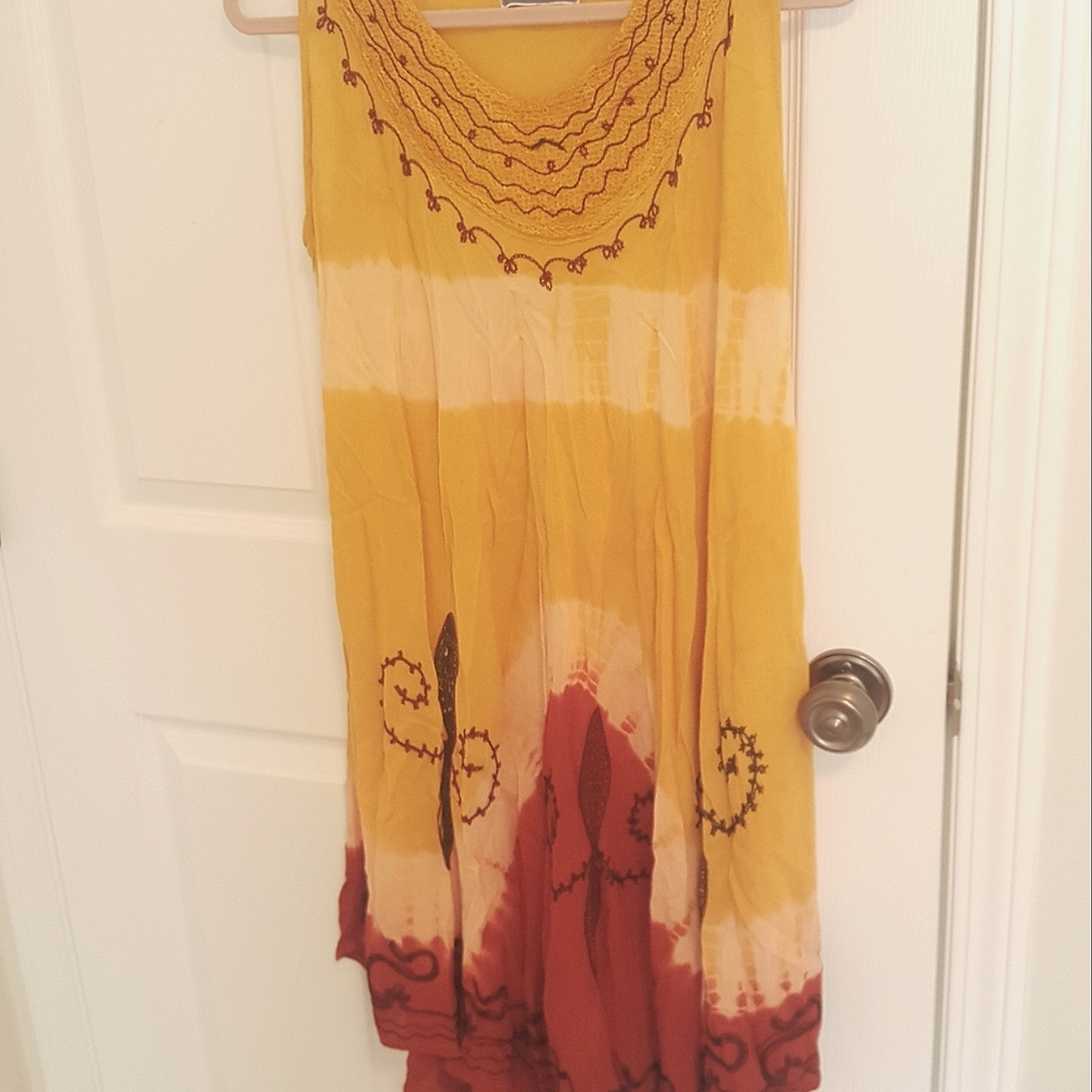 Embroidery tye-dye Groovy Bay Dress